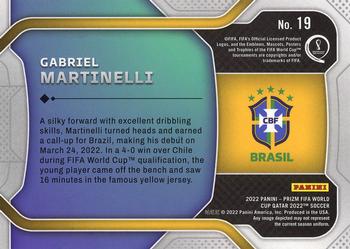 2022 Panini Prizm FIFA World Cup Qatar - New Era #19 Gabriel Martinelli Back