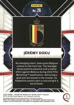 2022 Panini Prizm World Cup - Phenomenon #26 Jeremy Doku Back