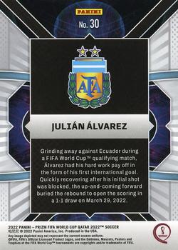 2022 Panini Prizm FIFA World Cup Qatar - Phenomenon #30 Julian Alvarez Back