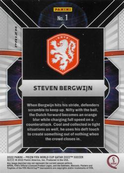 2022 Panini Prizm World Cup - Phenomenon Silver #1 Steven Bergwijn Back