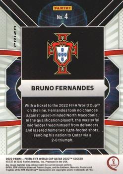 2022 Panini Prizm FIFA World Cup Qatar - Phenomenon Silver #4 Bruno Fernandes Back