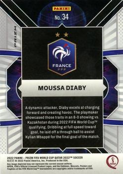 2022 Panini Prizm World Cup - Phenomenon Silver #34 Moussa Diaby Back