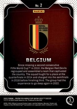 2022 Panini Prizm World Cup - Team Badges #2 Belgium Back