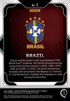 2022 Panini Prizm World Cup - Team Badges #3 Brazil Back