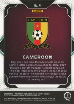 2022 Panini Prizm World Cup - Team Badges #4 Cameroon Back