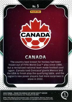 2022 Panini Prizm World Cup - Team Badges #5 Canada Back