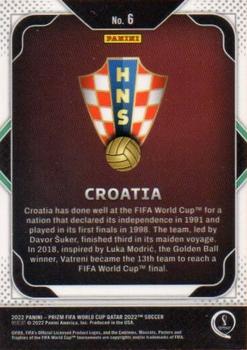 2022 Panini Prizm FIFA World Cup Qatar - Team Badges #6 Croatia Back
