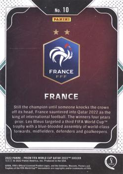 2022 Panini Prizm World Cup - Team Badges #10 France Back