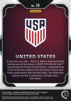 2022 Panini Prizm World Cup - Team Badges #28 United States Back