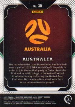 2022 Panini Prizm World Cup - Team Badges #30 Australia Back