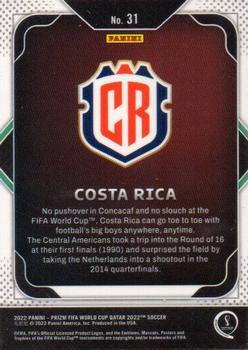 2022 Panini Prizm World Cup - Team Badges #31 Costa Rica Back