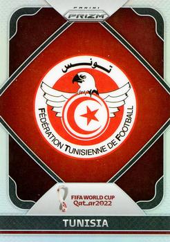 2022 Panini Prizm FIFA World Cup Qatar - Team Badges Silver #27 Tunisia Front