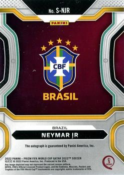 2022 Panini Prizm World Cup - Signatures #S-NJR Neymar Jr Back