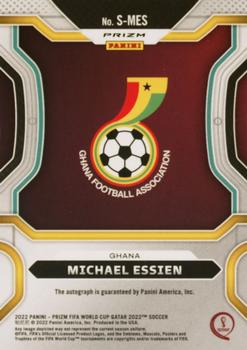 2022 Panini Prizm FIFA World Cup Qatar - Signatures Green Wave #S-MES Michael Essien Back