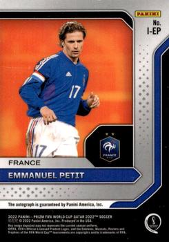 2022 Panini Prizm World Cup - International Ink #I-EP Emmanuel Petit Back