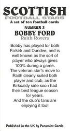 2011 Paramint Scottish Football Stars #2 Bobby Ford Back