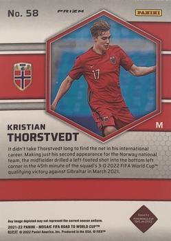 2021-22 Panini Mosaic Road to FIFA World Cup - Mosaic #58 Kristian Thorstvedt Back