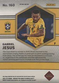 2021-22 Panini Mosaic Road to FIFA World Cup - Mosaic #160 Gabriel Jesus Back
