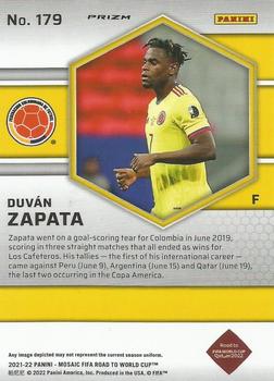 2021-22 Panini Mosaic Road to FIFA World Cup - Mosaic #179 Duvan Zapata Back