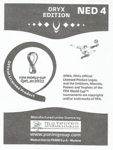 2022 Panini FIFA World Cup Qatar 2022 Stickers Oryx Edition #NED4 Jasper Cillessen Back