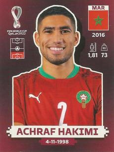 2022 Panini FIFA World Cup Qatar 2022 Stickers Oryx Edition #Mar-06 Achraf Hakimi Front