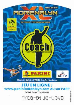 2018-19 Panini Adrenalyn XL Ligue 1 - Coach #476 Christophe Galtier Back