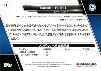 2021-22 Topps Bundesliga Japan Edition #21 Manuel Prietl Back