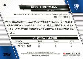 2021-22 Topps Bundesliga Japan Edition #26 Gerrit Holtmann Back