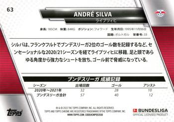 2021-22 Topps Bundesliga Japan Edition #63 André Silva Back
