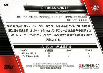 2021-22 Topps Bundesliga Japan Edition #69 Florian Wirtz Back