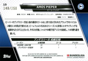2021-22 Topps Bundesliga Japan Edition - Purple Mojo #19 Amos Pieper Back