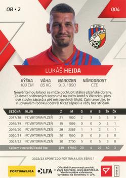 2022-23 SportZoo Fortuna:Liga #4 Lukas Hejda Back