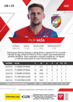 2022-23 SportZoo Fortuna:Liga #6 Filip Kasa Back