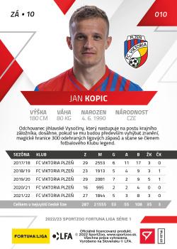 2022-23 SportZoo Fortuna:Liga #10 Jan Kopic Back