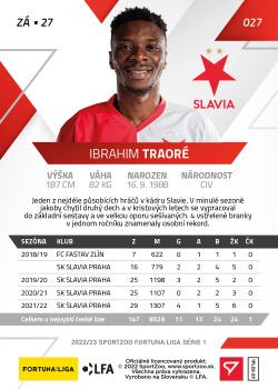 2022-23 SportZoo Fortuna:Liga #27 Ibrahim Traore Back