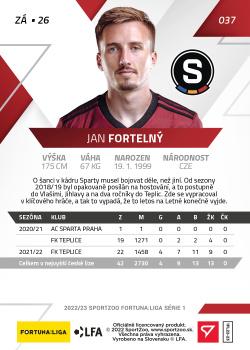 2022-23 SportZoo Fortuna:Liga #37 Jan Fortelny Back