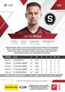 2022-23 SportZoo Fortuna:Liga #39 Jakub Pesek Back