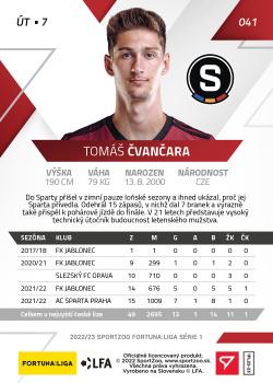 2022-23 SportZoo Fortuna:Liga #41 Tomas Cvancara Back