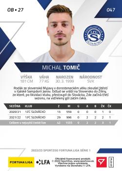 2022-23 SportZoo Fortuna:Liga #47 Michal Tomic Back