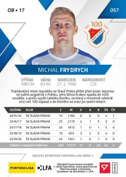 2022-23 SportZoo Fortuna:Liga #57 Michal Frydrych Back