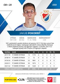 2022-23 SportZoo Fortuna:Liga #59 Jakub Pokorny Back