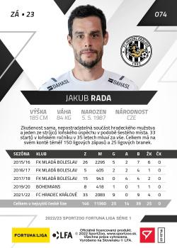 2022-23 SportZoo Fortuna:Liga #74 Jakub Rada Back