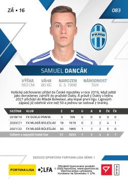 2022-23 SportZoo Fortuna:Liga #83 Samuel Dancak Back