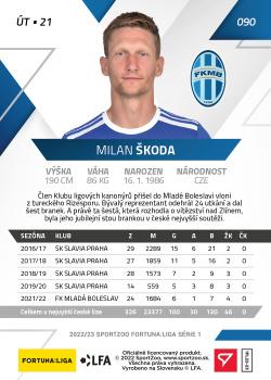 2022-23 SportZoo Fortuna:Liga #90 Milan Skoda Back