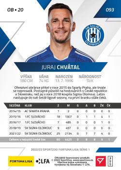 2022-23 SportZoo Fortuna:Liga #93 Juraj Chvatal Back