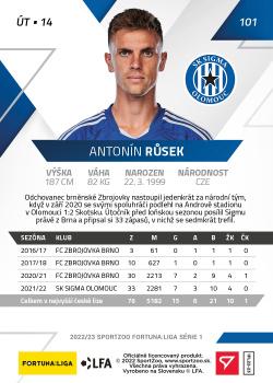 2022-23 SportZoo Fortuna:Liga #101 Antonin Rusek Back