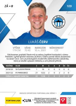 2022-23 SportZoo Fortuna:Liga #109 Lukas Cerv Back