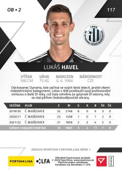 2022-23 SportZoo Fortuna:Liga #117 Lukas Havel Back