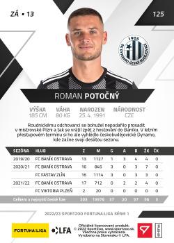 2022-23 SportZoo Fortuna:Liga #125 Roman Potocny Back