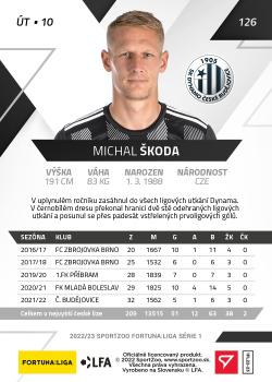 2022-23 SportZoo Fortuna:Liga #126 Michal Skoda Back
